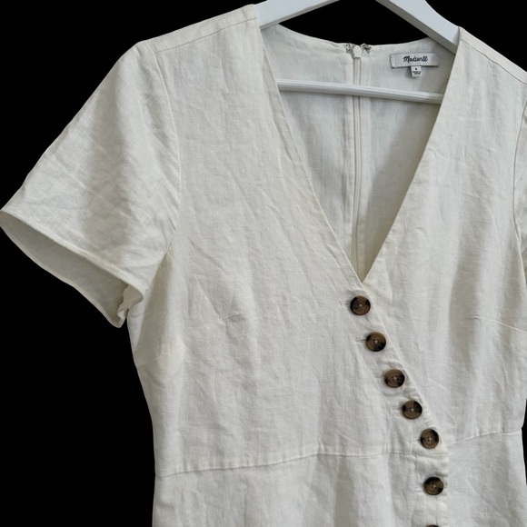 Madewell Karell Linen Blend Midi Dress - Picture 3 of 11